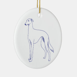 Décoration En Céramique Race de chien Galgo Español
