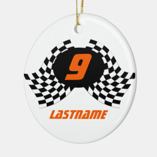 Décoration En Céramique Racing Flags Photo Keepsake