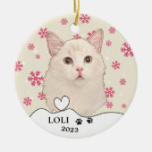 Décoration En Céramique Ragdoll Chat Personnalisé Dessin À Main (Devant)