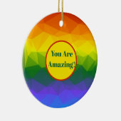 Décoration En Céramique Rainbow Ombre Polygon (Droite)