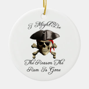 Décoration En Céramique Raison Pour Laquelle Le Rhum Est Partis Pirate Sku