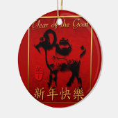 Décoration En Céramique Ram Sheep Chèvre Année chinoise Salutation personn (Gauche)