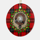 Décoration En Céramique Ramsay Clan Badge & Tartan Noël personnalisé (Gauche)