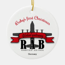 Ramstein Air Base Baby's First Christmas Ceramic O