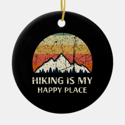 Décoration En Céramique Randonnée - Randonnée Est Mon Endroit Heureux (Devant)