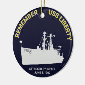Décoration En Céramique RAPPELEZ-VOUS USS LIBERTY : Attaqué par notre alli (Gauche)