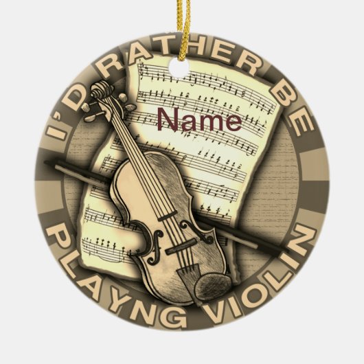 Décoration En Céramique Rather Play Violin (Devant)