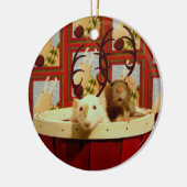 Décoration En Céramique Rats de Noël (Gauche)