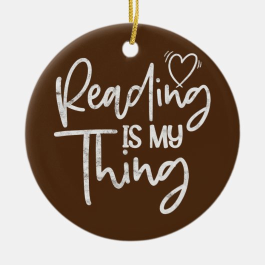 Décoration En Céramique Reading Book Reader Bookworm Librarian Teacher (Devant)