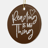 Décoration En Céramique Reading Book Reader Bookworm Librarian Teacher (Gauche)