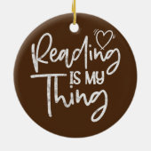 Décoration En Céramique Reading Book Reader Bookworm Librarian Teacher (Dos)