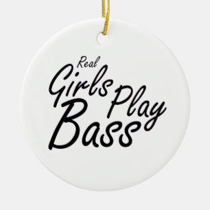 Décoration En Céramique Real Girls Play Bass noir