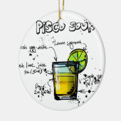 Décoration En Céramique Recette aigre de cocktail de Pisco (Gauche)