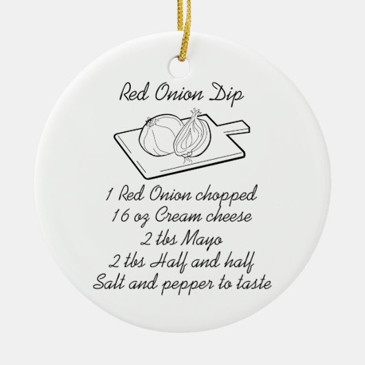 Décoration En Céramique Recette Onion Dip (Devant)