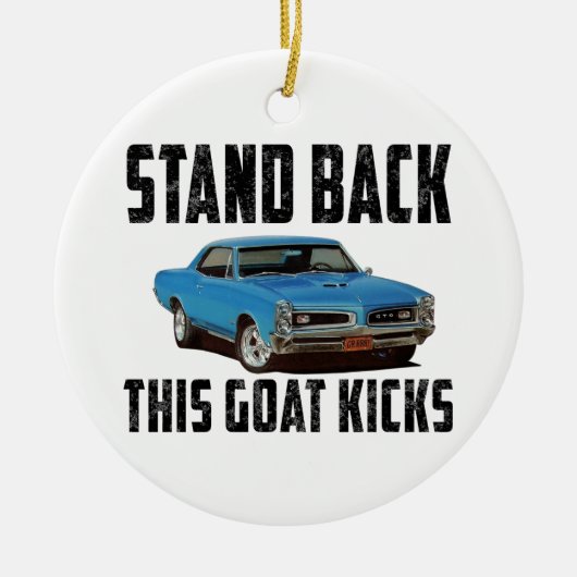 Décoration En Céramique Reculez les éruptions de cette chèvre vraiment (Devant)