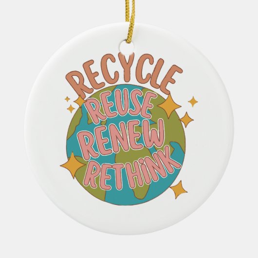 Décoration En Céramique Recycler réutiliser Renouveler repenser (Devant)