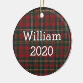 Décoration En Céramique Red and Green Tartan Plaid Personalized (Gauche)