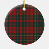 Décoration En Céramique Red and Green Tartan Plaid Personalized (Dos)