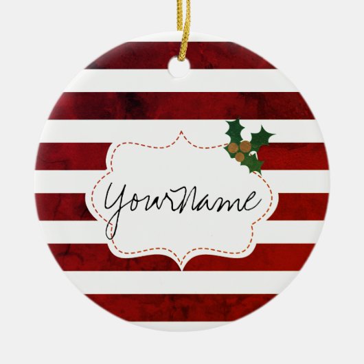 Décoration En Céramique Red and White Christmas Magic (Devant)