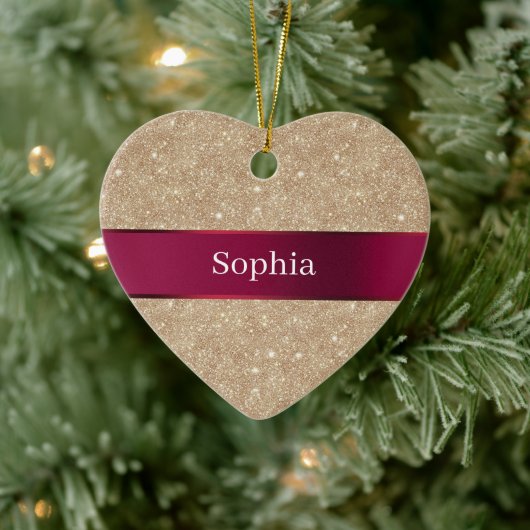 Décoration En Céramique Red Cream Leopard Animal Print Christmas (Arbre)