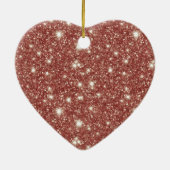 Décoration En Céramique Red Cream Leopard Animal Print Christmas (Dos)