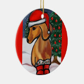 Décoration En Céramique Red Dachshund (Droite)