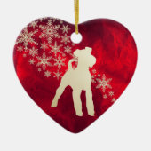 Décoration En Céramique Red Gold Snowflon Fox Terrier (Devant)