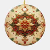 Décoration En Céramique Red Green Decorative Holiday Ornament (Dos)