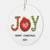 Décoration En Céramique Red Green Joy Noël (Gauche)