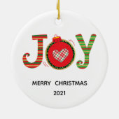 Décoration En Céramique Red Green Joy Noël (Dos)