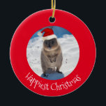 Décoration En Céramique Red Happest Christmas Quokka Beach Australie<br><div class="desc">Noël est fêté sur la plage en Australie comme en été. Et votre Noël ne peut pas être meilleur, plus heureux et plus mignon qu'avec ce quokka - l'animal le plus heureux du monde. Décorez et égayez votre arbre avec cet ornement unique. Il va certainement mettre un sourire sur tous...</div>