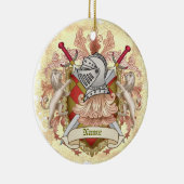 Décoration En Céramique Red Knight Family Crest Nom (Droite)