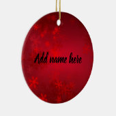 Décoration En Céramique Red Snowflake Ornament - Add Your Name (Droite)