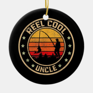 Décoration En Céramique Reel Cool Oncle Pêcheur Père Jour Pêche