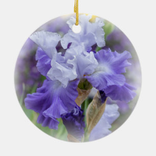 Décoration En Céramique Regal Beares Iris - Violet & Blanc