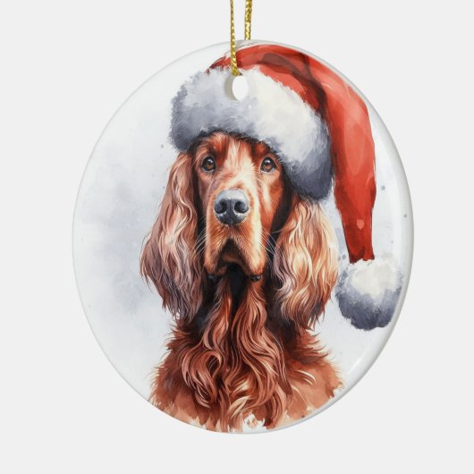 Décoration En Céramique Regal Irish Setter Chien Noël (Gauche)
