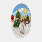 Décoration En Céramique régal pour un Foxhound américain (Droite)