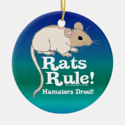 Décoration En Céramique Règle de rats ! (Devant)