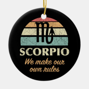Décoration En Céramique Règles amusantes de Zodiac Scorpio