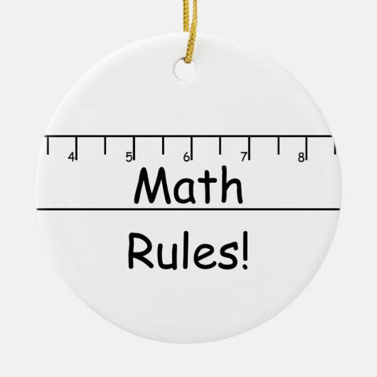 Décoration En Céramique Règles de maths ! (Devant)