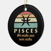 Décoration En Céramique Règles de Zodiac de Poissons Drôle (Gauche)