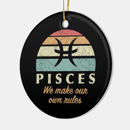 Décoration En Céramique Règles de Zodiac de Poissons Drôle (Gauche)