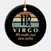 Décoration En Céramique Règles drôles de Zodiac Virgo (Dos)