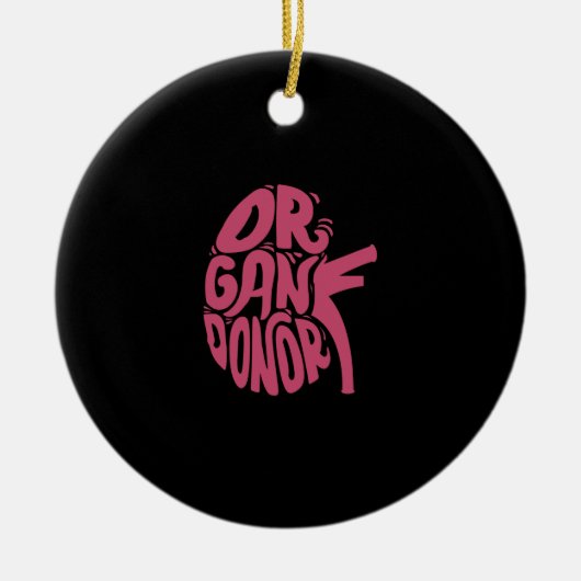 Décoration En Céramique Rein de don d'organe (Devant)