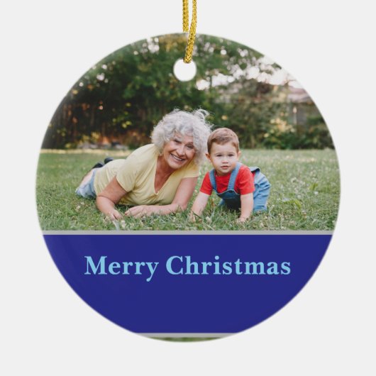 Décoration En Céramique Reindeer Silhouette Christmas Greeting and Photo  (Devant)