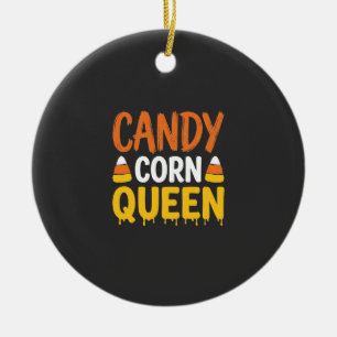 Décoration En Céramique Reine Candy Corn Graphique Halloween_1