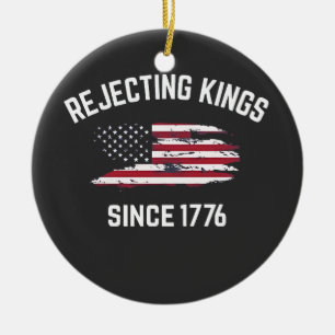 Décoration En Céramique Rejetant les rois depuis 1776 4 juillet