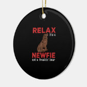 Décoration En Céramique Relax c'est un newfie | Chien mignon de terre-neuv (Gauche)