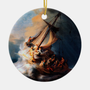 Décoration En Céramique Rembrandt - La tempête sur la mer de Galilée