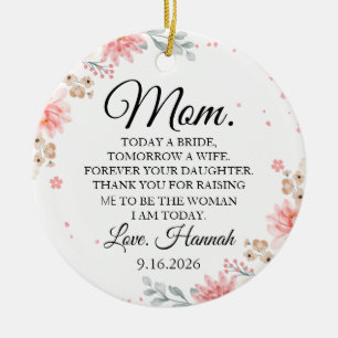 Décoration En Céramique Remerciements Personnalisés de Mariage pour la Mèr